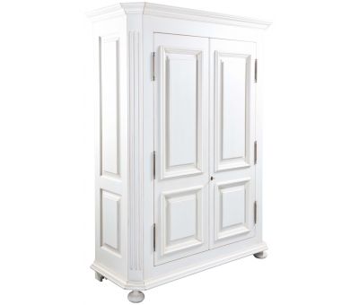 Block & Chisel solid oak armoire in antique white