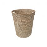 Whitewash wastepaper basket