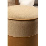 Leather and fabric stool