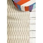 Block & Chisel cream wool rug with diamond detail