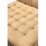 Ebony Shanti chair in sand colour fabric