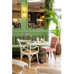 white cross back carver dining chair 