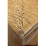 wishbone counter stool with woven seat