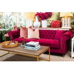 Lillian coffee table with gold base and antique weathered top
