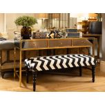 mirrored gold console with 3 drawers