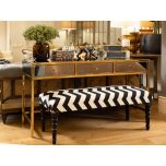 mirrored gold console with 3 drawers