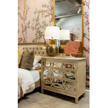 Block & Chisel wooden chest of drawers with antique mirror detail Château Collection
