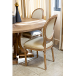 dining chair with oak frame and linen upholstery Château Collection 