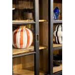 Block and chisel large bookcase with glass doors