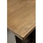 Toulouse kitchen island in black and antique weathered oak 