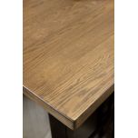 Toulouse kitchen island in black and antique weathered oak 