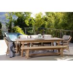 Block and chisel outdoor dining table 