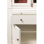 white display cabinet with glass doors