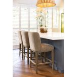 Upholstered modern counter stool