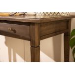 antique weathered oak writing table with 3 drawers