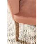 Upholstered dining chair with fan back upholstered detail 