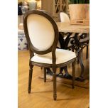 dark frame upholstered chair with cream upholstery Château Collection