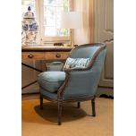 French chair with wooden frame