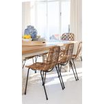 rattan and metal dining chair Westcoast collection 