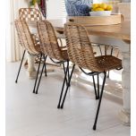 rattan and metal dining chair Westcoast collection 