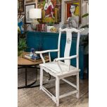 Lacquered high back chair 