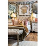 Deep buttoned headboard