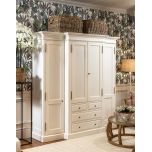 Block & Chisel antique white breakfront closet 