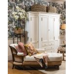 Block & Chisel antique white breakfront closet
