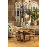 Oak cross back carver dining chair 