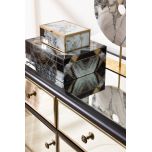 Block & Chisel mirrored 4 drawer/door sideboard