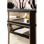 Block & Chisel mirrored 4 drawer/door sideboard