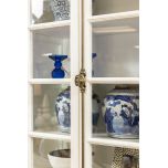 white display cabinet with glass doors