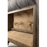 deconstructed chesterfield style sofa with wooden frame