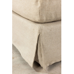 block and chisel corner sofa in linen