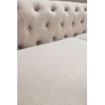 deconstructed chesterfield style sofa with wooden frame