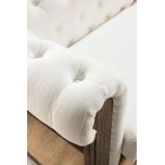deconstructed chesterfield style sofa with wooden frame