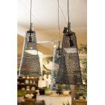 Black mesh pendant hanging light 