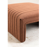 Fully upholstered PU leather ottoman 