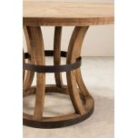 Old elm round dining table