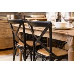 Black cross back dining chair