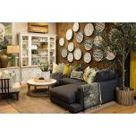 Natural block and chisel rug