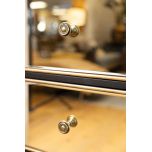 Opulent black mirrored chest of drawers