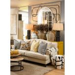 Natural block and chisel rug