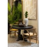 wishbone dining chair with woven seat 