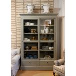 Ecs sliding door bookcase in biscuit 