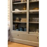 Ecs sliding door bookcase in biscuit 