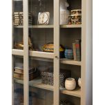 Ecs sliding door bookcase in biscuit 