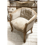 french style boudoir chair in gold velvet Château collection