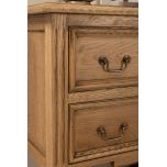 Block & Chisel FPS bedside table 2 draw solid weathered oak 