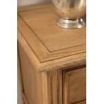 Block & Chisel FPS bedside table 2 draw solid weathered oak 